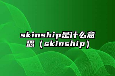 ​skinship是什么意思（skinship）